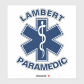 Paramedic EMT Aangepast Sticker (Vel)