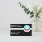 Paramedic EMT Ambulance Service Custom Emblem Logo Visitekaartje (Staand voorkant)