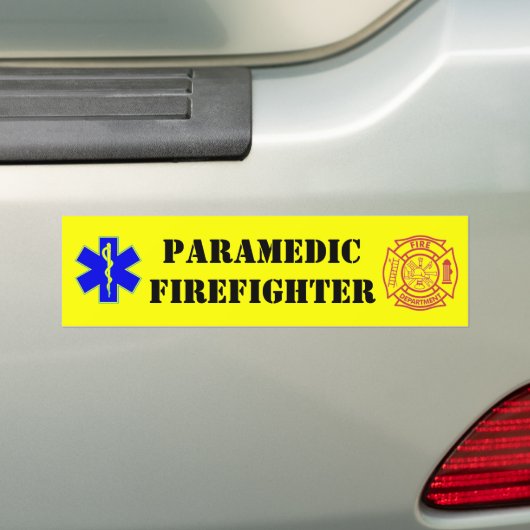 PARAMEDIC-FIREFIGHTER - bumpersticker (Op auto)