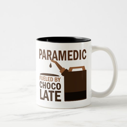 Paramedic Gift (Funny) Chocolate Tweekleurige Koffiemok (Rechts)