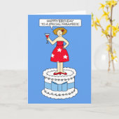 Paramedic Happy Birthday Cartoon Lady Kaart (Gele Bloem)