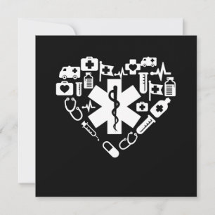Paramedic Heart Paramedic Caduceus Doctor EMS EMT Kaart