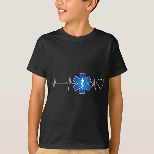 Paramedic Heartbeat EKG Emergency EMT - EMT - cade T-shirt (Voorkant)