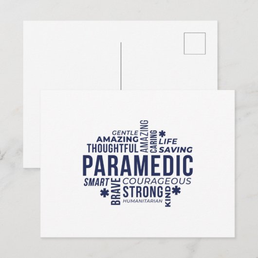 Paramedic Hero Briefkaart (Voorkant / Achterkant)