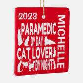 Paramedic houdt van katten CUSTOM Keramisch Ornament (Rechts)
