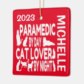 Paramedic houdt van katten CUSTOM Keramisch Ornament (Links)