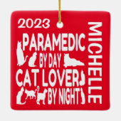 Paramedic houdt van katten CUSTOM Keramisch Ornament (Achterkant)