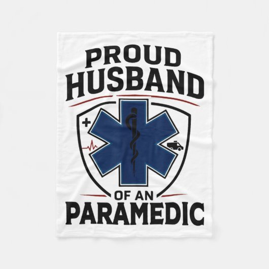 Paramedic Husband Proud Husband Of An Paramedic  Fleece Deken (Voorkant)
