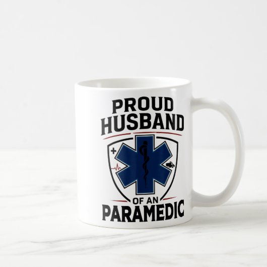 Paramedic Husband Proud Husband Of An Paramedic Koffiemok (Rechts)