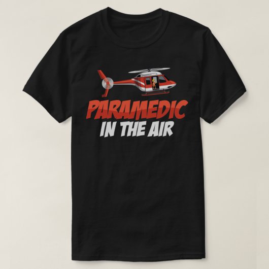 Paramedic in de luchtmachtpiloot Helicopte T-shirt (Design voorkant)