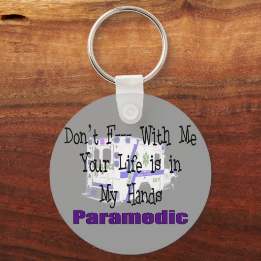 Paramedic "Niet met mij meegaan" Sleutelhanger (Voorkant)