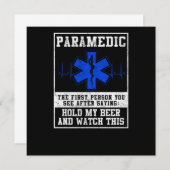 Paramedic Paramedic de eerste persoon die je na zi Kaart (Voorkant / Achterkant)