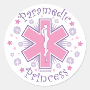 Paramedic Princess Ronde Sticker