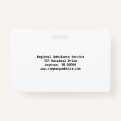 Paramedic Security ID Badge (Achterkant)