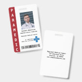 Paramedic Security ID Badge (Voor- en achterkant)