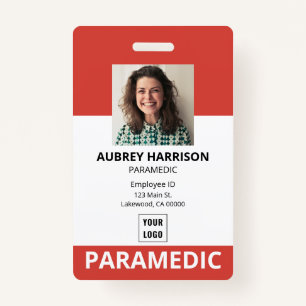 Paramedic Simple Photo ID Badge