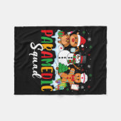 Paramedic Squad Reindeer Snowman Gingerbread Chris Fleece Deken (Voorkant (Horizontaal))