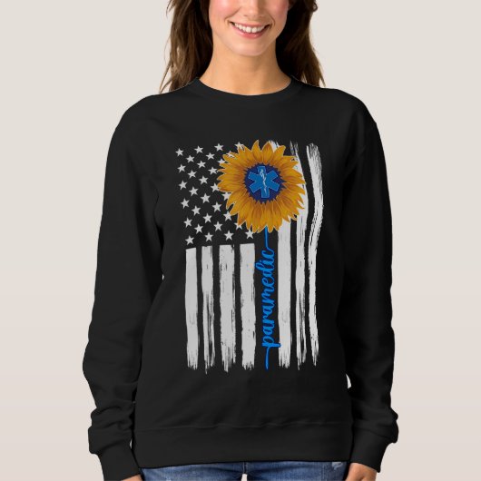Paramedic Sunflower US Flag Paramedic 1 Trui (Voorkant)