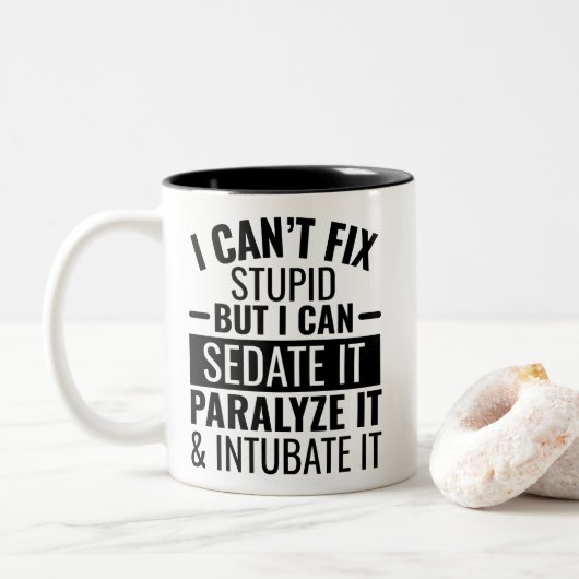 Paramedic  tweekleurige koffiemok (Met donut)