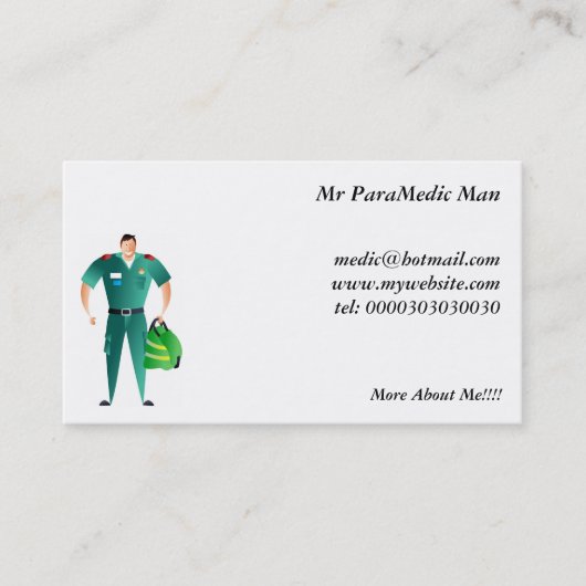 Paramedic Visitekaartje (Voorkant)