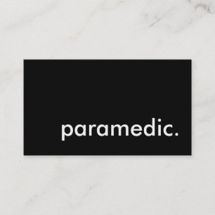 paramedic. visitekaartje