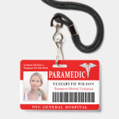 Paramedic | Ziekenhuisarts Foto-ID Badge (Voorkant met koord)