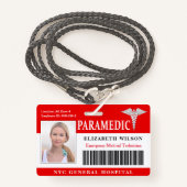 Paramedic | Ziekenhuisarts Foto-ID Badge (Voorkant met draagriem)