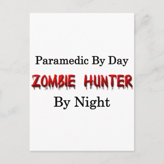 Paramedic/Zombie Hunter Briefkaart (Voorkant)