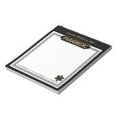 Paramedic - Zwarte en Gold-laptop Notitieblok (Linkerzijde)