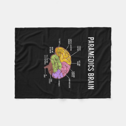 Paramedica Brain Medical EMT EMS First Aider Medic Fleece Deken (Voorkant (Horizontaal))