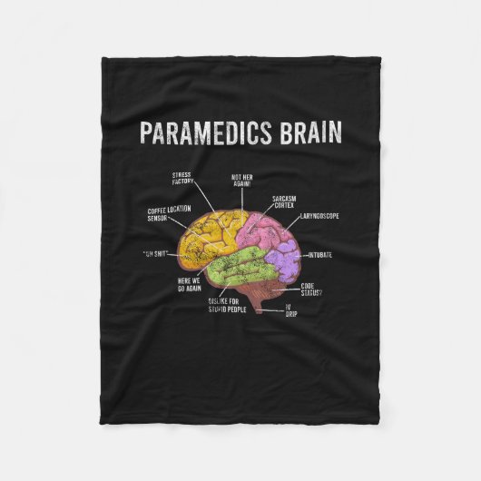 Paramedica Brain Medical EMT EMS First Aider Medic Fleece Deken (Voorkant)
