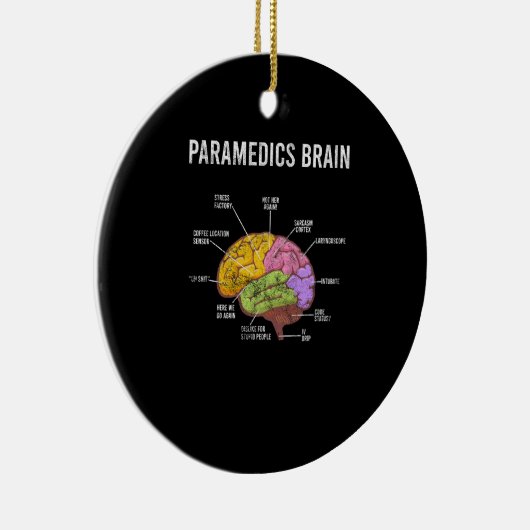 Paramedica Brain Medical EMT EMS First Aider Medic Keramisch Ornament (Rechts)