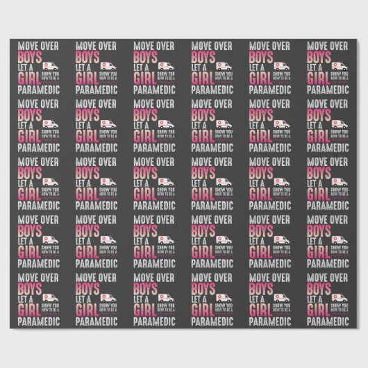 Paramedicale hulpverleningsmeisje cadeaupapier (Vlak)