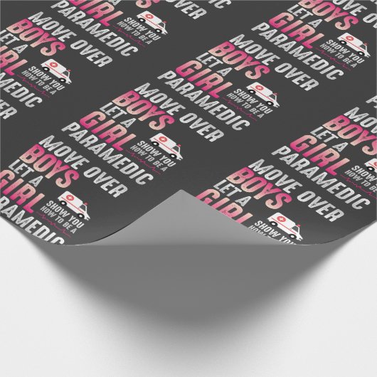 Paramedicale hulpverleningsmeisje cadeaupapier (Hoek)