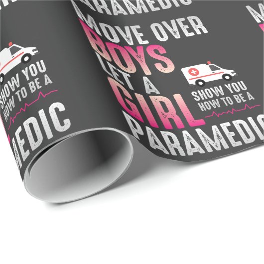 Paramedicale hulpverleningsmeisje cadeaupapier (Rol Hoek)