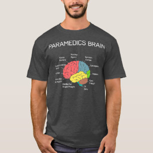 Paramedics Brain Funny EMS EMT Paramedische Thin T-shirt