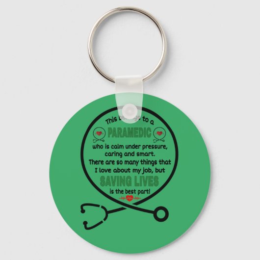 Paramedic's Gift. Dit behoort tot een paramedische Sleutelhanger (Voorkant)