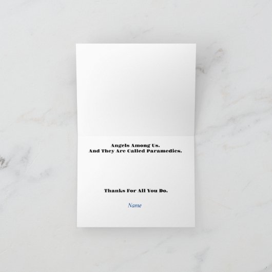 Paramedics - Hartelijk dank Kaart (Binnen)