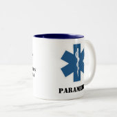 Paramedic's koffie tweekleurige koffiemok (Voorkant rechts)
