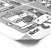 Paramedics wonen een ongeval bij. Grappig Poster (Hoek)