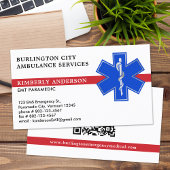 Paramedicus EMS EMT Ambulance Emergency Star of Li Visitekaartje
