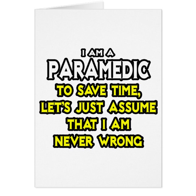 Paramedicus...neem aan dat ik nooit ongelijk heb (Voorkant)
