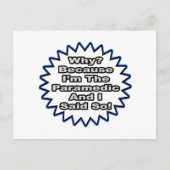 Paramedicus...omdat ik het zei briefkaart (Voorkant)