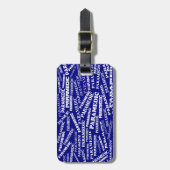 Paramedisch Bagagelabel Blauw Wit (voeg je info to (Voorkant verticaal)