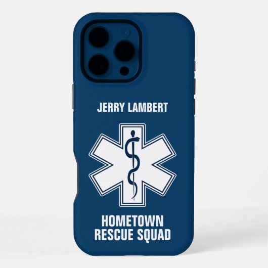 Paramedisch EMT EMS Naam Sjabloon iPhone Hoesje (Achterkant)