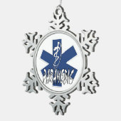 Paramedische actie tin sneeuwvlok ornament (Rechts)