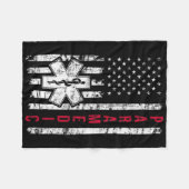 Paramedische Amerikaanse vlag Onafhankelijkheidsda Fleece Deken (Voorkant (Horizontaal))