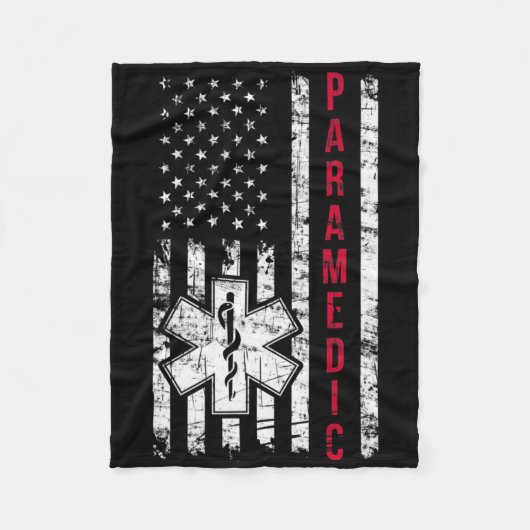 Paramedische Amerikaanse vlag Onafhankelijkheidsda Fleece Deken (Voorkant)