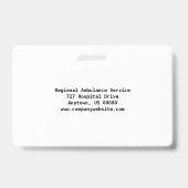 Paramedische Beveiligings-ID-badge Badge (Achterkant)