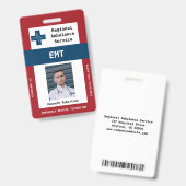 Paramedische beveiligings-ID-badge Badge (Voor- en achterkant)